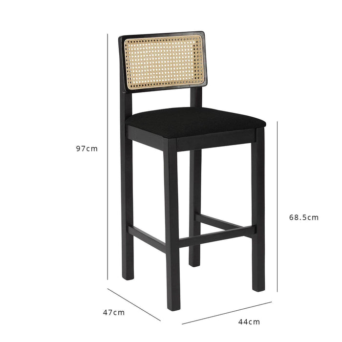 Charlie bar stool - black - Laura James