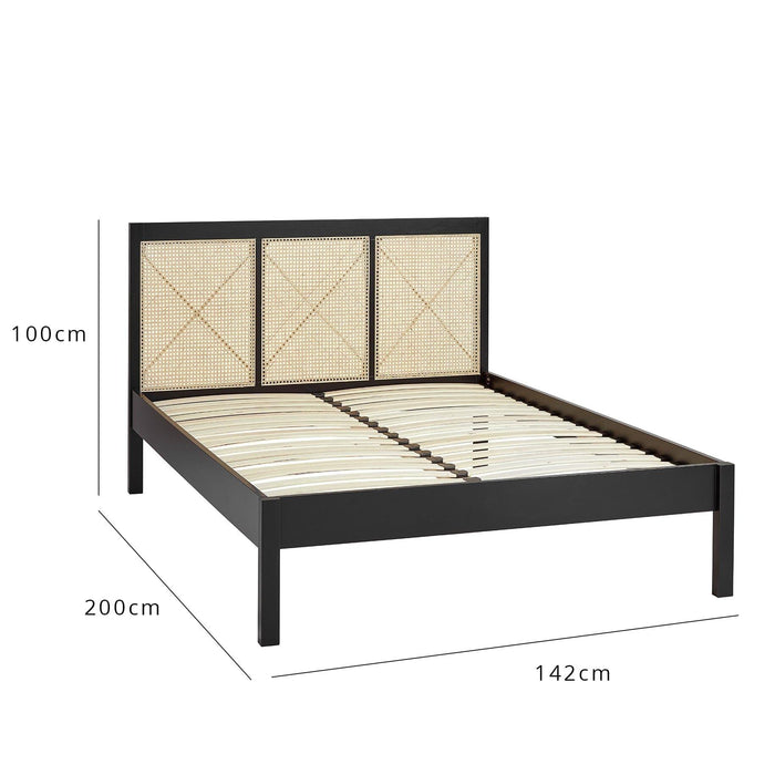 Charlie double bed frame - black - Laura James
