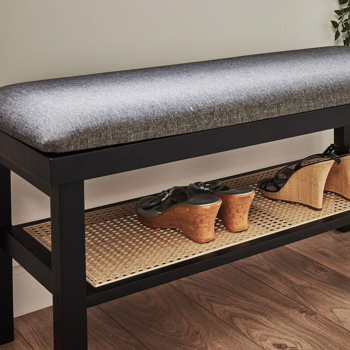 Charlie bench - cane - black - Laura James