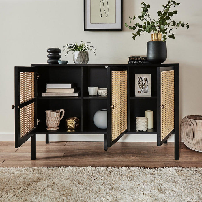 OUTLET - Charlie 3 Door Sideboard - Black