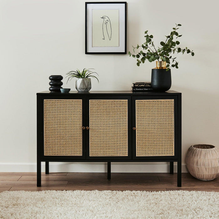 OUTLET - Charlie 3 Door Sideboard - Black