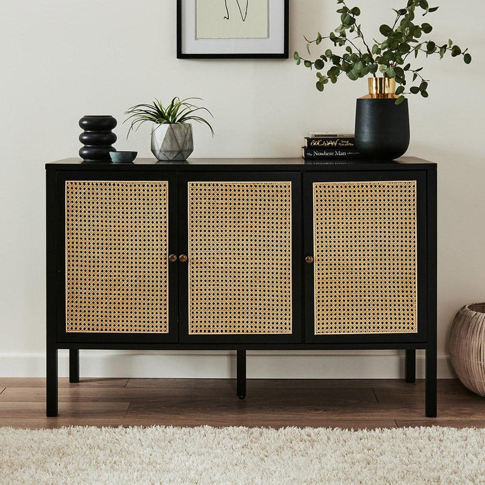 OUTLET - Charlie 3 Door Sideboard - Black