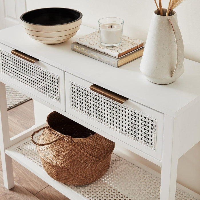 Outlet - Charlie Console Table - White - Laura James