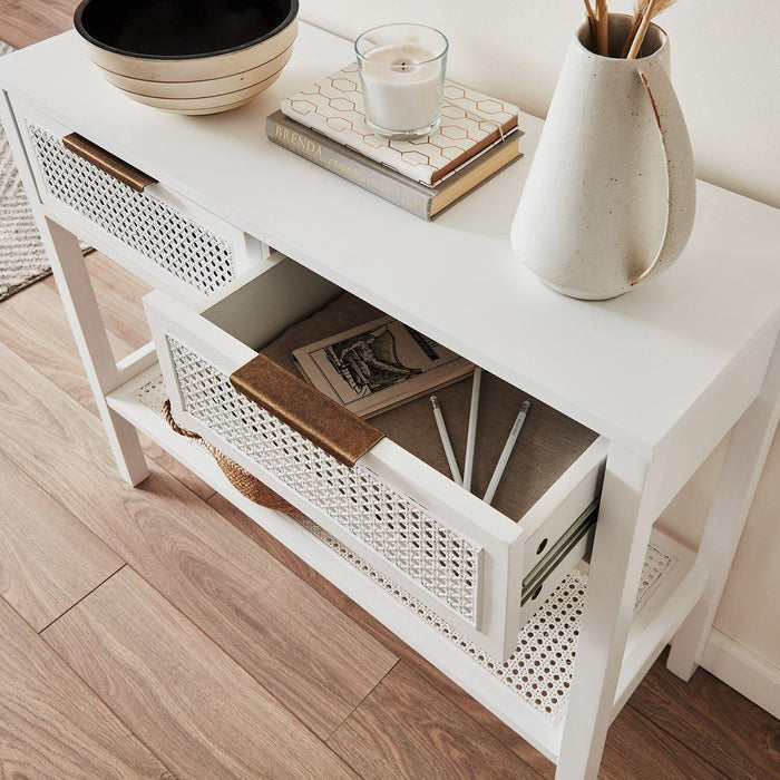 Outlet - Charlie Console Table - White - Laura James
