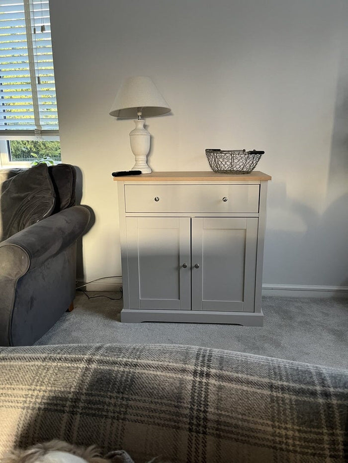 OUTLET - Chatsworth 2 Door Small Sideboard - Linen Grey