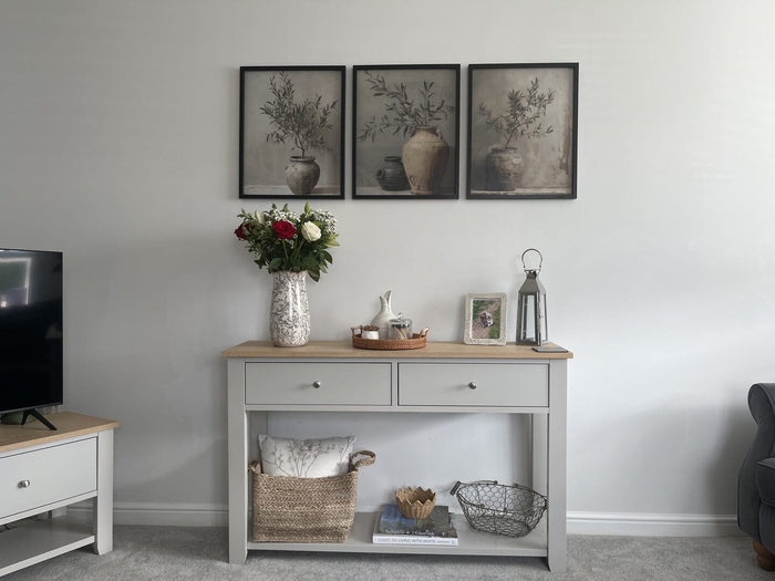 Chatsworth Console Table - Linen Grey - 120cm - Laura James