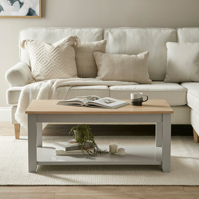 Chatsworth Coffee Table - Linen Grey - Laura James