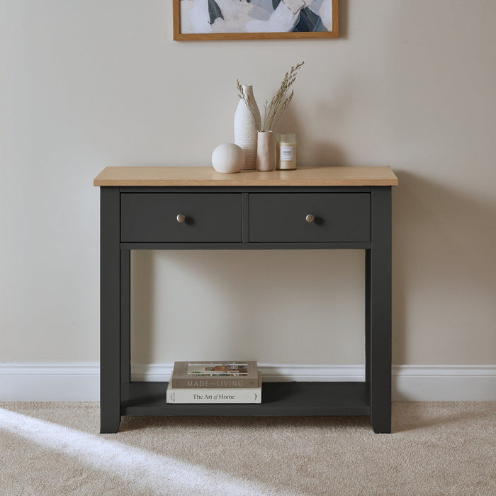 Chatsworth Console Table - Slate Grey - 90cm - Laura James