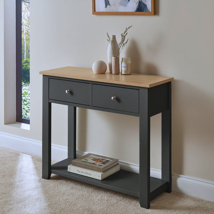 Chatsworth Console Table - Slate Grey - 90cm - Laura James