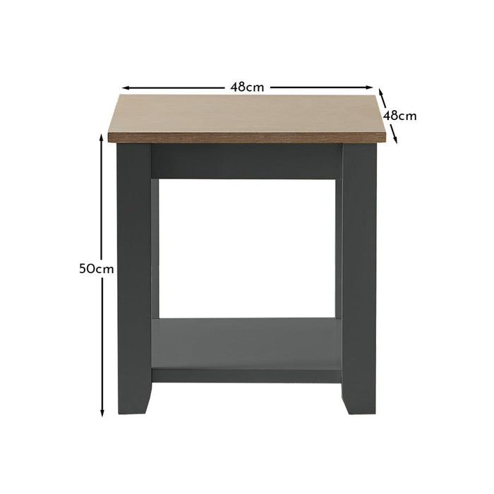 Chatsworth Side Table - Slate Grey - Laura James