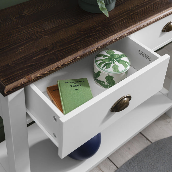 Chatsworth Console Table in White - Laura James