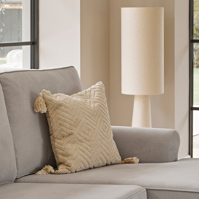 OUTLET - Chattendon 130cm Floor Lamp - Ivory Boucle