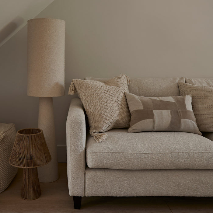 OUTLET - Chattendon 130cm Floor Lamp - Ivory Boucle