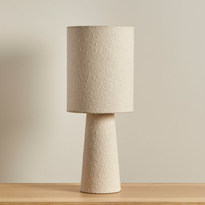 Outlet - Chattendon 50cm Table Lamp - Ivory Boucle