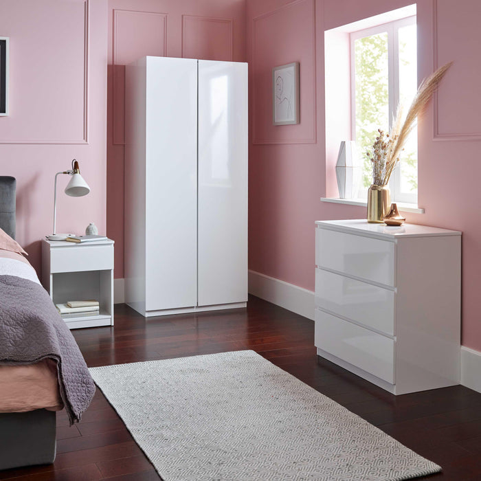 Outlet – Clemmie chest of drawers - high gloss - white - Laura James