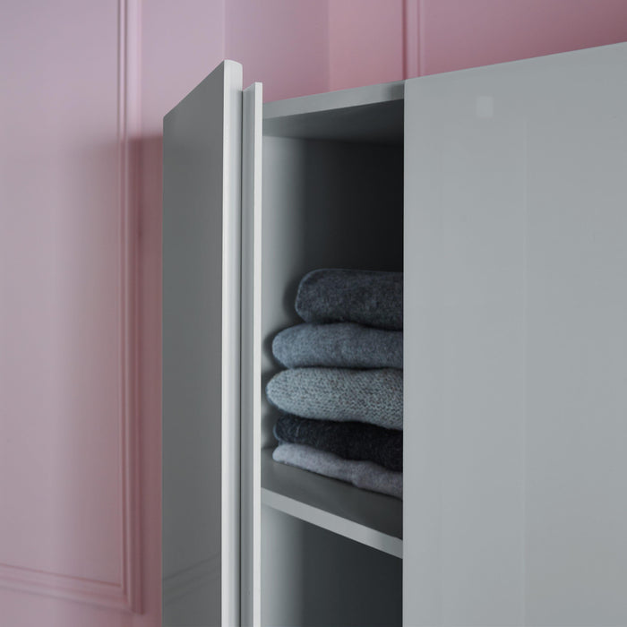 Outlet - Clemmie double Wardrobe - Grey - Laura James