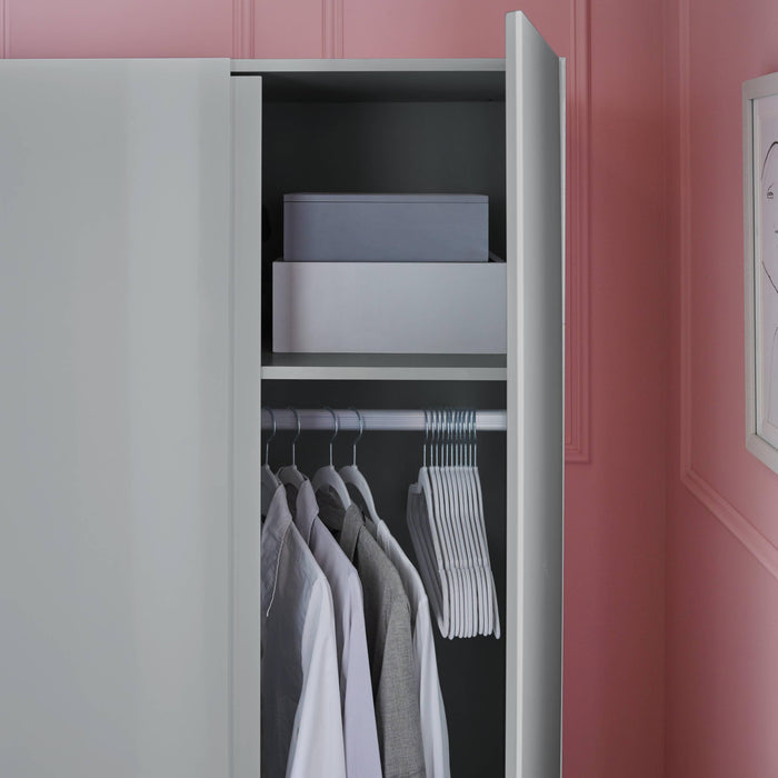 Outlet - Clemmie double Wardrobe - Grey - Laura James