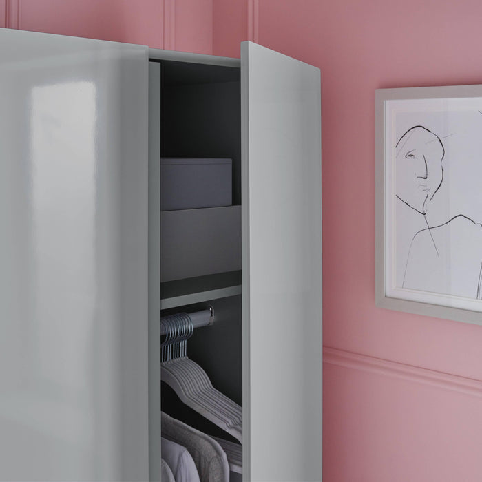 Outlet - Clemmie double Wardrobe - Grey - Laura James