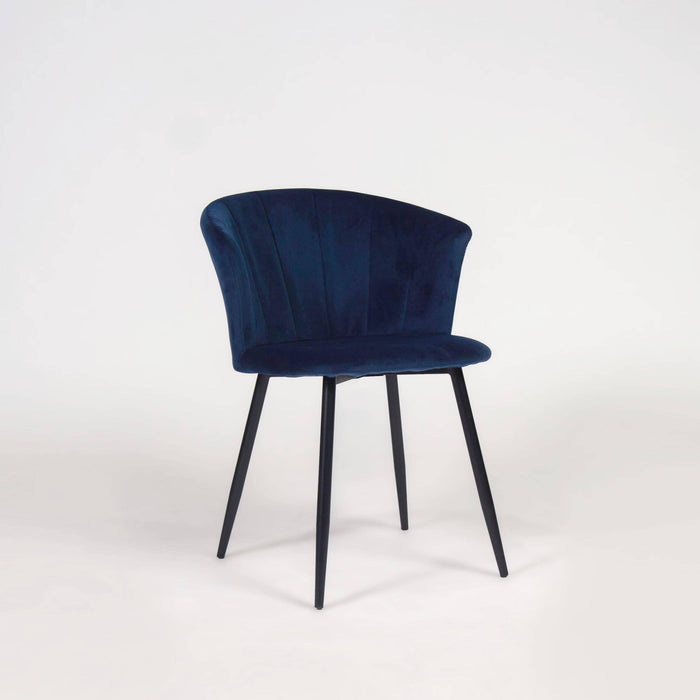 Cleo Blue Velvet Chair - Laura James