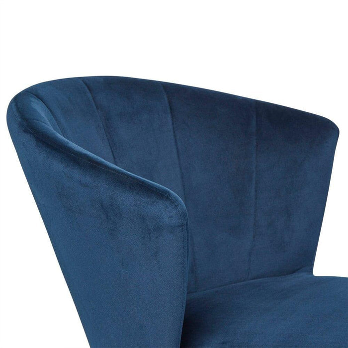 Cleo dining chairs - blue with black legs - Laura James