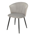 Cleo dining chair - grey with black legs - Laura James
