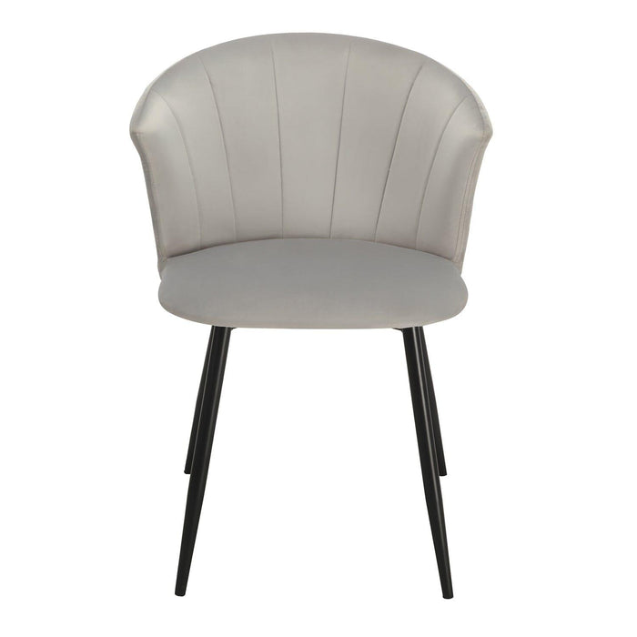 Cleo dining chair - grey with black legs - Laura James