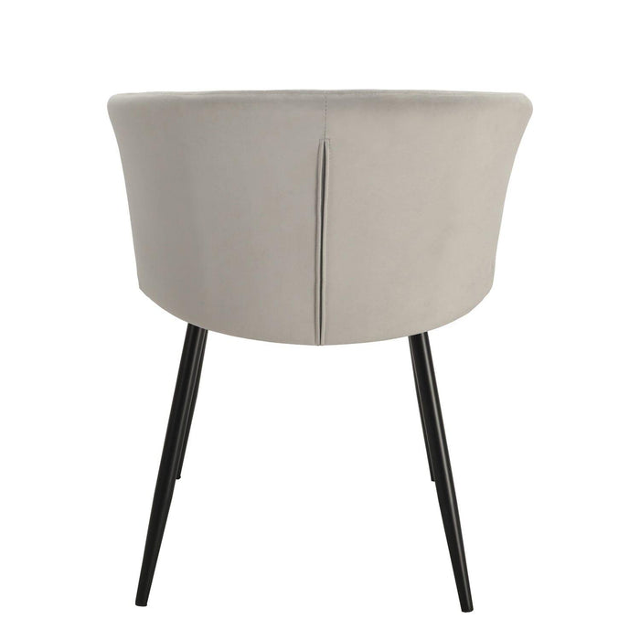 Cleo dining chair - grey with black legs - Laura James