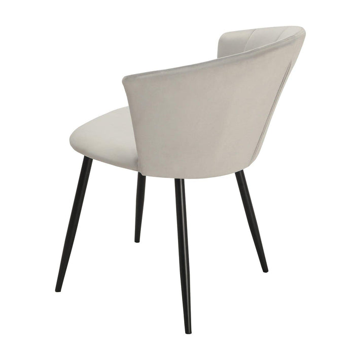 Cleo dining chair - grey with black legs - Laura James
