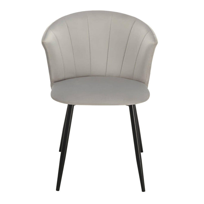 Cleo dining chair - grey with black legs - Laura James