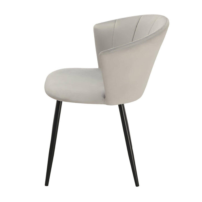 Cleo dining chair - grey with black legs - Laura James