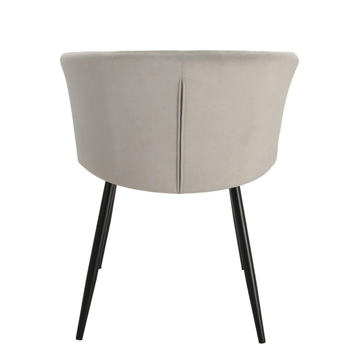 Cleo dining chair - grey with black legs - Laura James