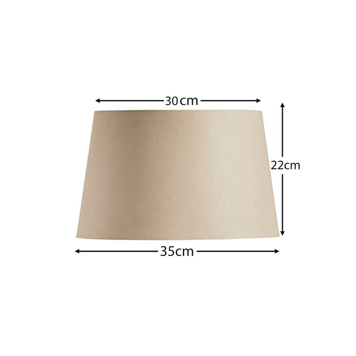 Outlet - Coningsby Cotton Taupe Lamp Shade - 35cm