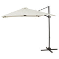 Cream LED Parasol - 2.4m Square with Raincover - aura James