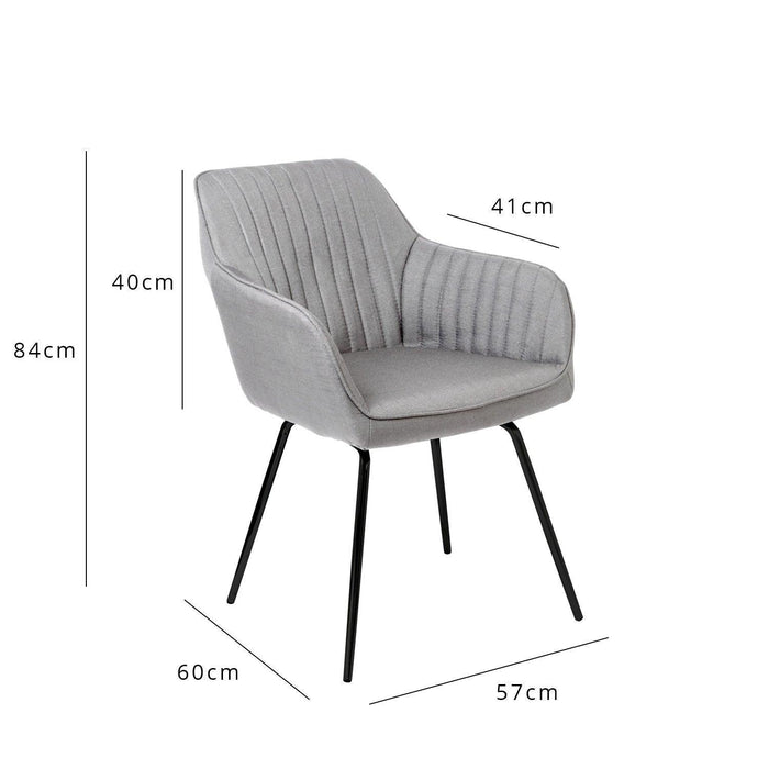 Darcy grey swivel chair - Laura James