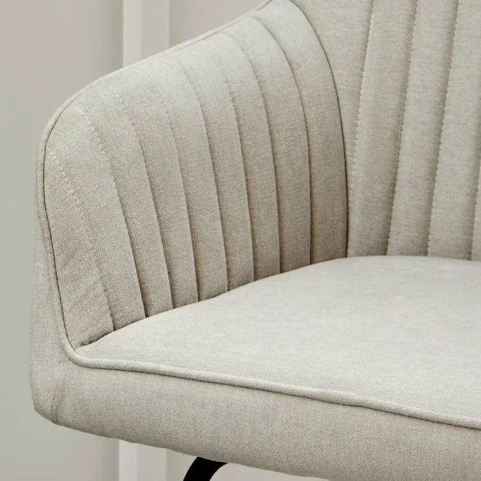 Darcy Swivel Chair - Soft Beige - Laura James