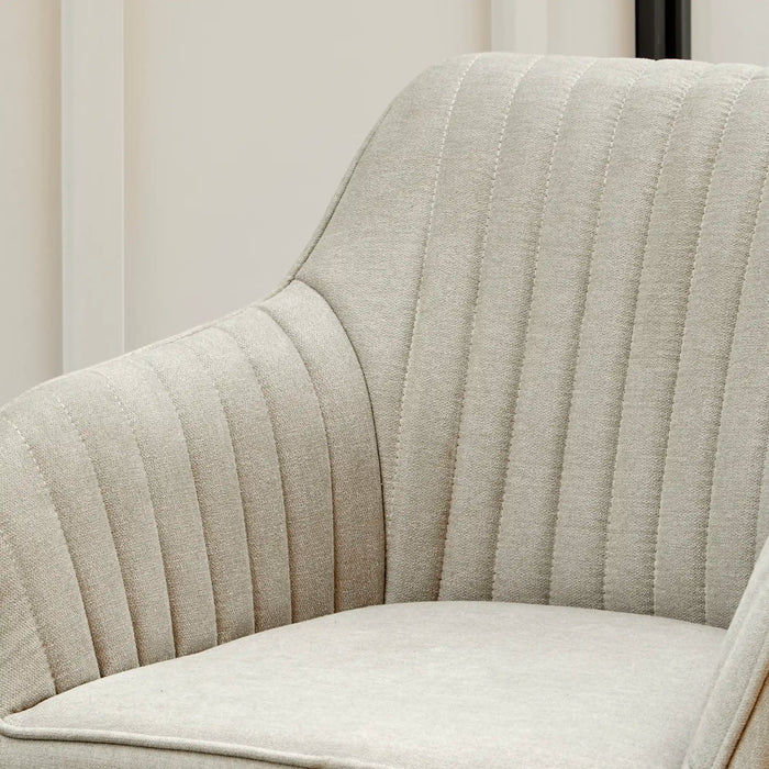 Darcy Swivel Chair - Soft Beige - Laura James
