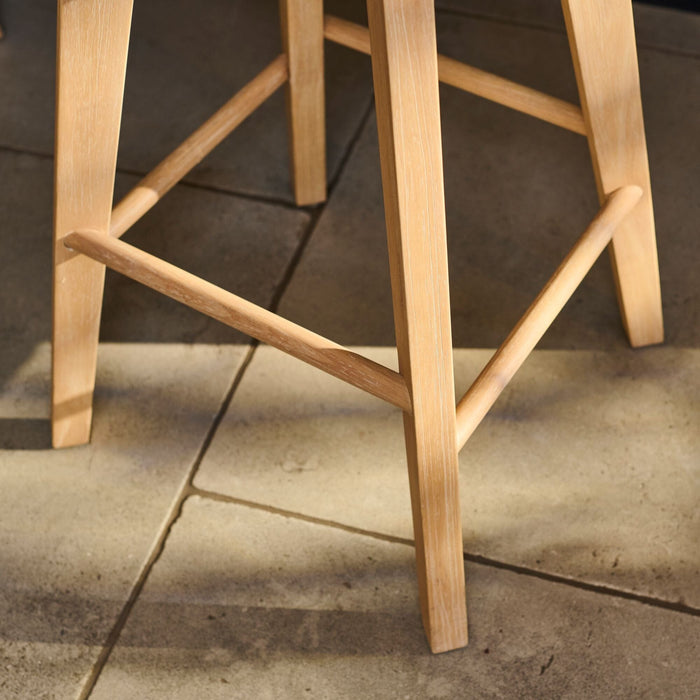 Digby Fawn Linen Swivel Backless Bar Stools - Set of 2 - Whitewash Oak Legs - Laura James
