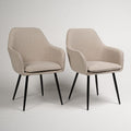Outlet - Dolly accent chair - set of 2 - boucle with black legs - Laura James
