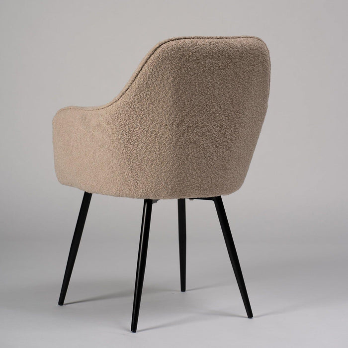 Outlet - Dolly accent chair - set of 2 - boucle with black legs - Laura James