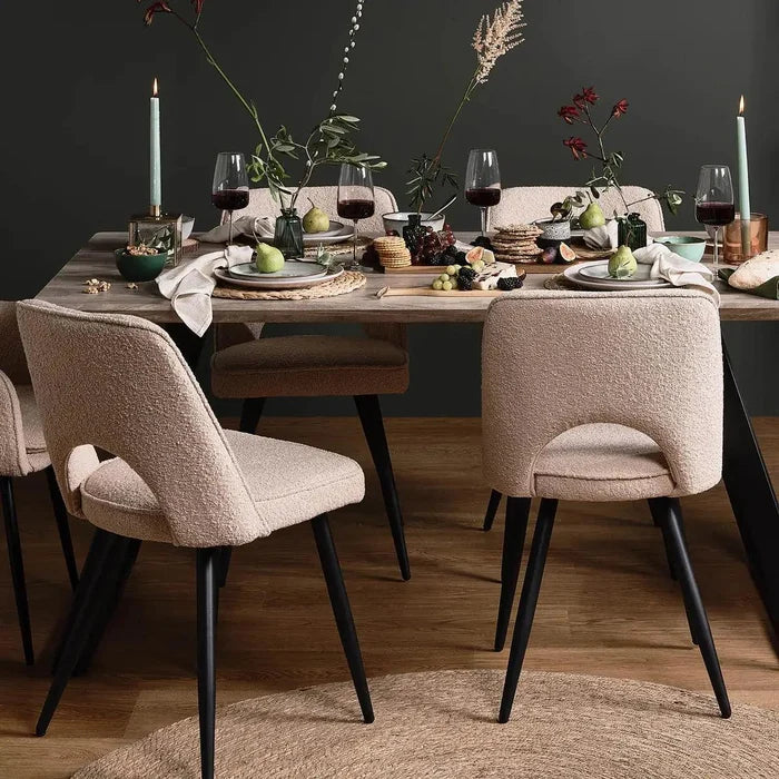Outlet - Dolly Boucle Dining Chair - Set of 2 - Laura James