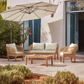 Outlet - Eaden Garden Conversation Set Cushion Covers - Oatmeal