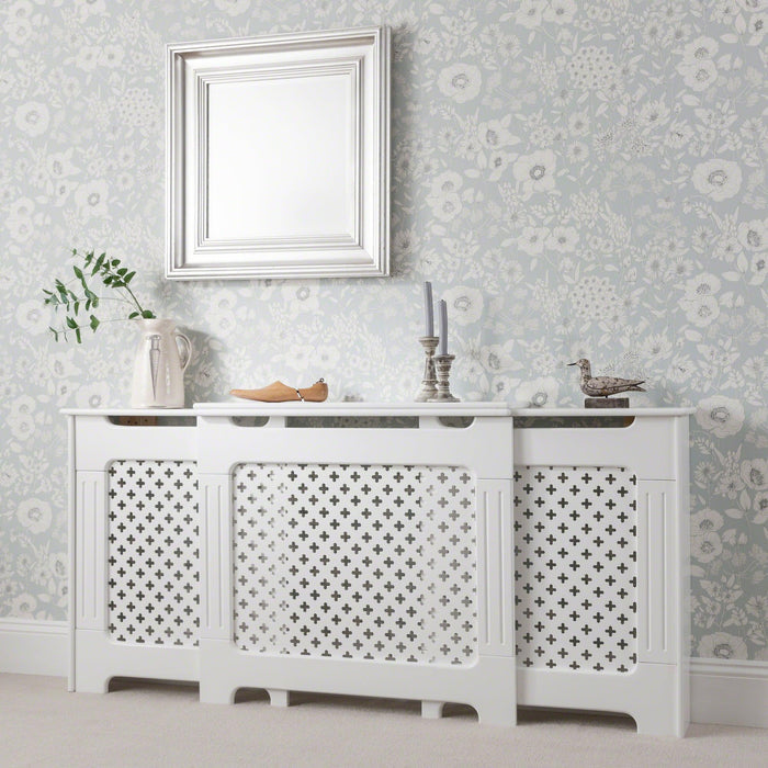 OUTLET-Edith radiator cover - white - adjustable - Laura James
