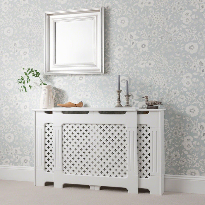 OUTLET-Edith radiator cover - white - adjustable - Laura James