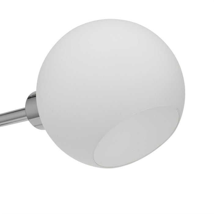 Chrome Metal Table Lamp with Opal Glass Shade - Laura James