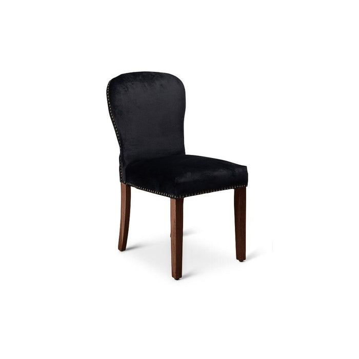 Edward dining chairs - set of 2 - black and dark wood - Laura James