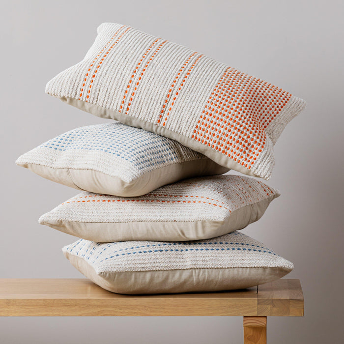 Elberton 55x35cm Cotton Striped Cushion Cover - Burnt Orange