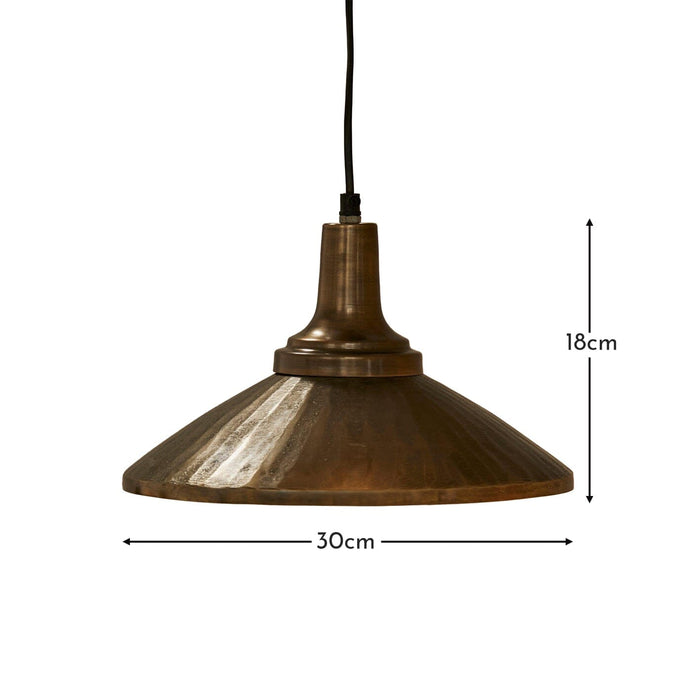 Elcombe 18cm Gold Metal Pendant Light  - Laura James