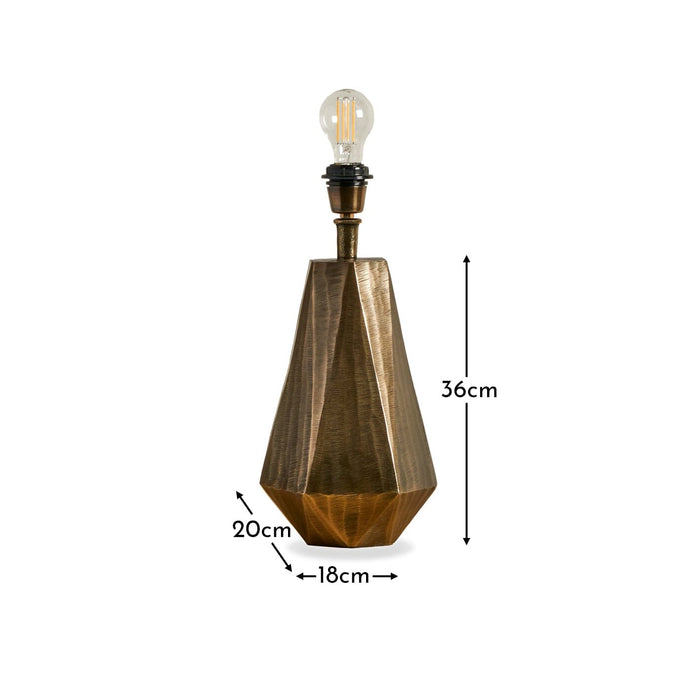 Elcombe 36cm Bronze Metal Lamp Base - Laura James