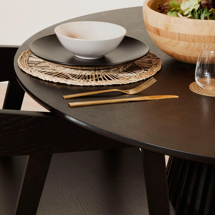 Ella Wooden Dining Armchairs set of 2 - Black- Laura James