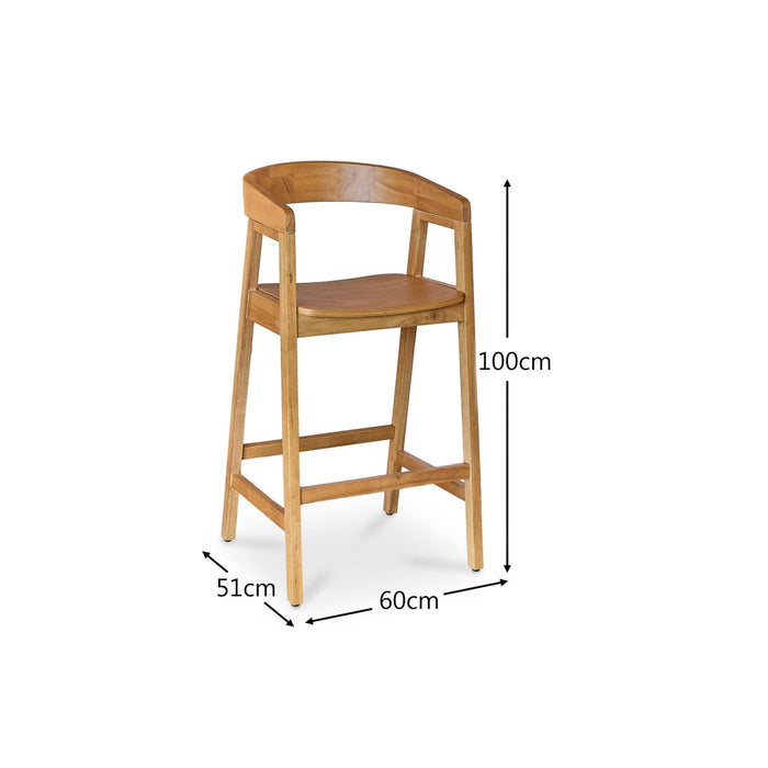Ella Bar Stool - Classic Oak - Laura James